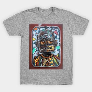 Bot Flex Pt 2 | aka bender. Cute Cyborg Collection | Cute and Weird Surreal Visions | Bender Graffiti Machine T-Shirt